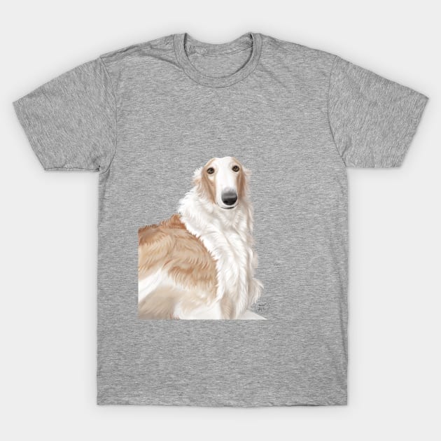 Borzoi portrait T-Shirt by VEROfojt